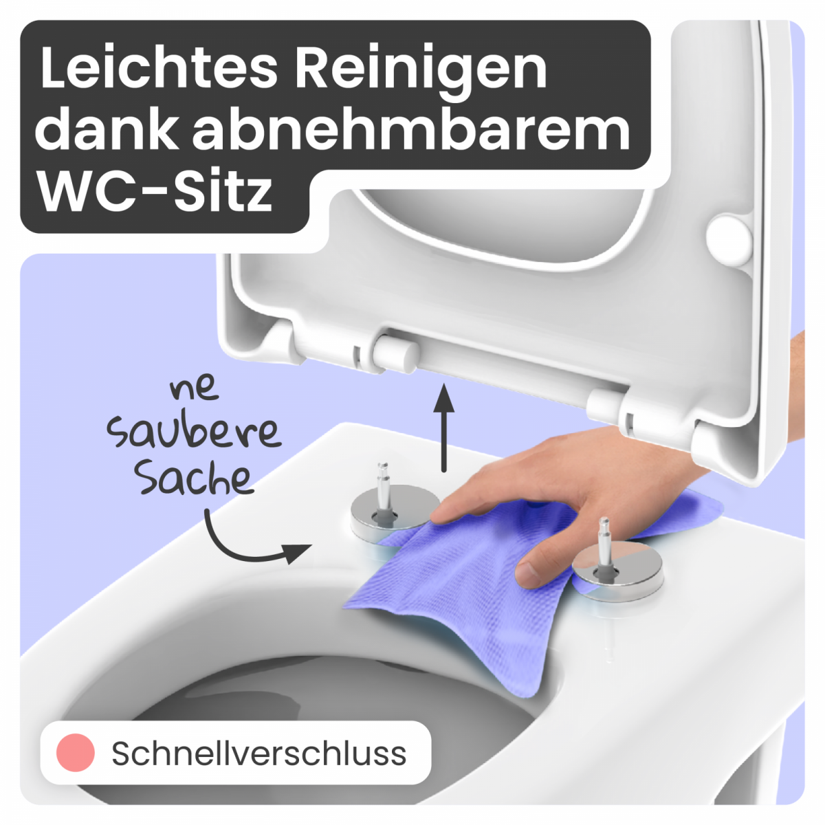 WC-Sitz Alma | Absenkautomatik & Schnellverschluss | instmaier