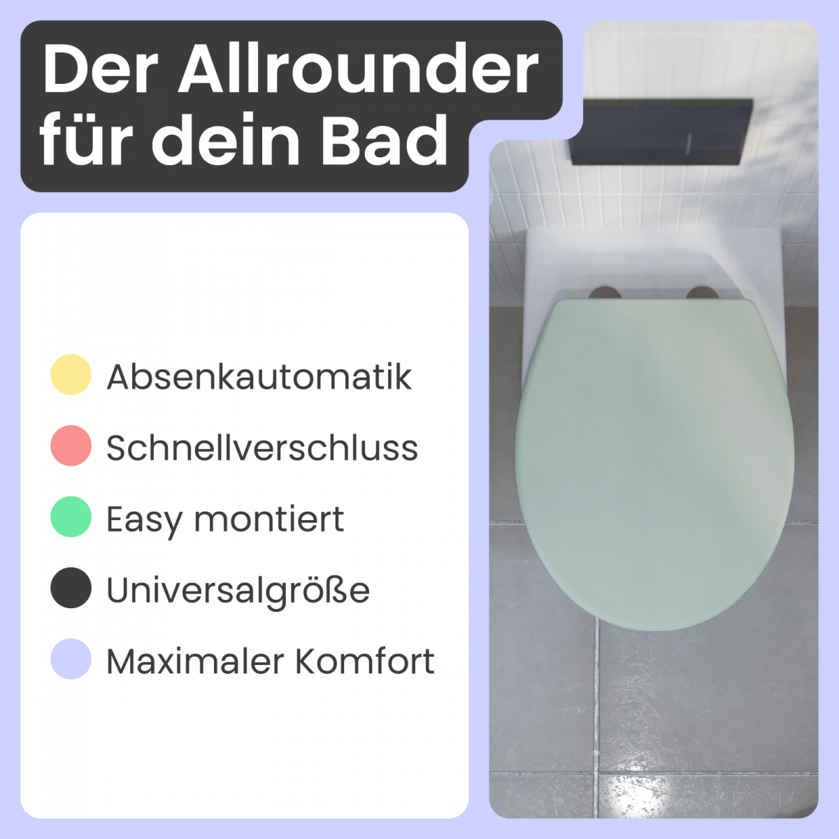 WC-Sitz Helma | Absenkautomatik & Schnellverschluss | instmaier