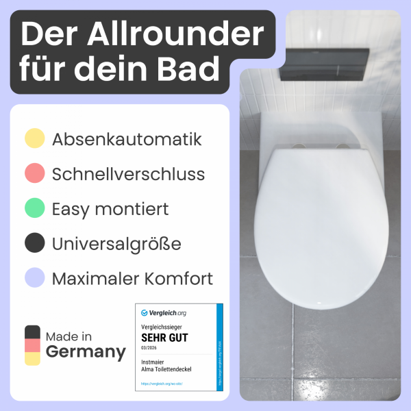 WC-Sitz Alma | Absenkautomatik & Schnellverschluss | instmaier