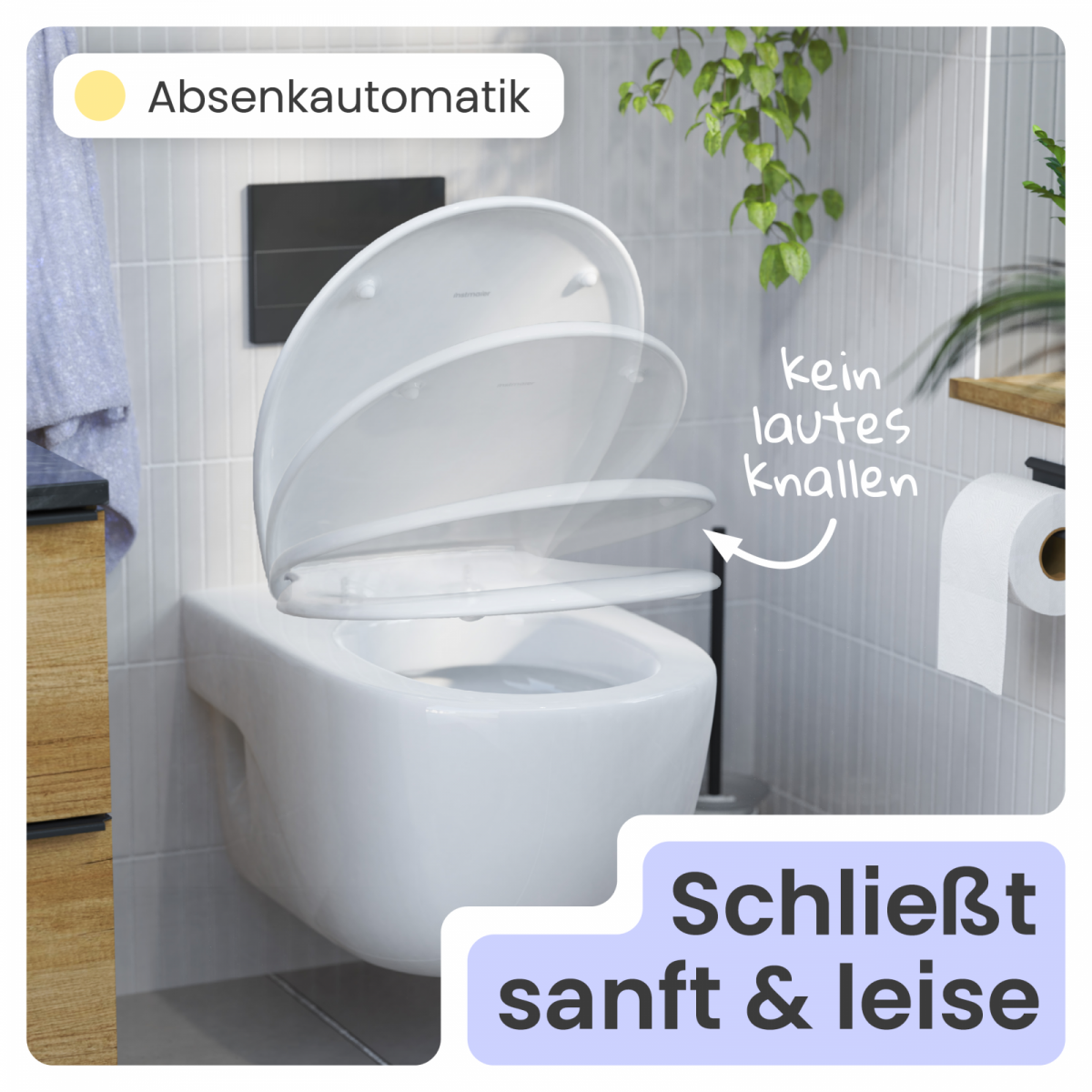 WC-Sitz Alma | Absenkautomatik & Schnellverschluss | instmaier