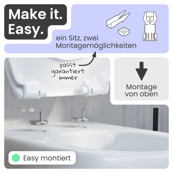 WC-Sitz Alma | Absenkautomatik & Schnellverschluss | instmaier