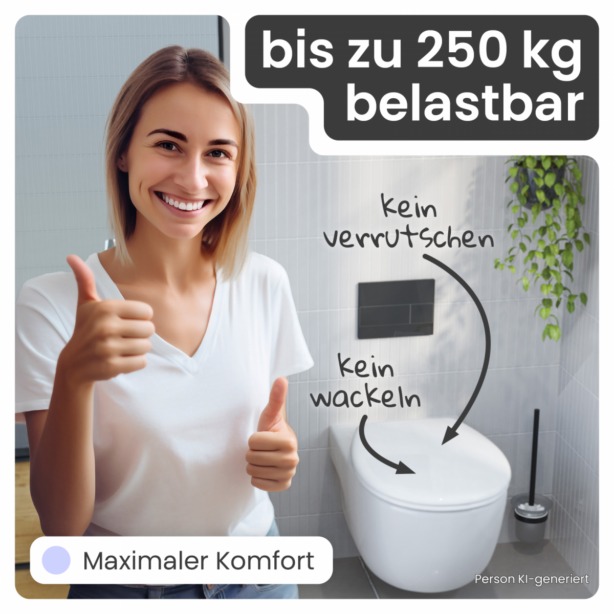 WC-Sitz Alma | Absenkautomatik & Schnellverschluss | instmaier