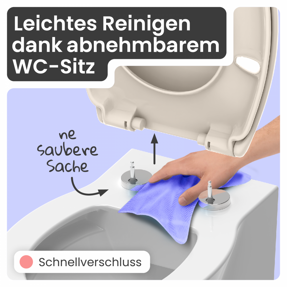 WC-Sitz Alma | Absenkautomatik & Schnellverschluss | instmaier