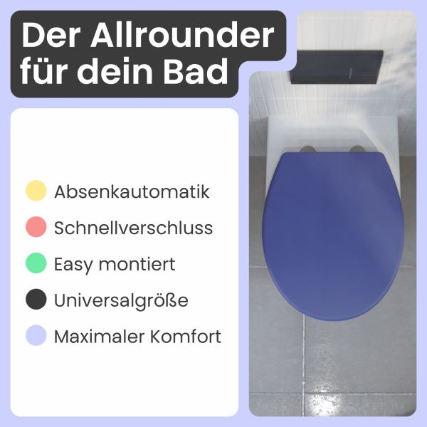 WC-Sitz Helma | Absenkautomatik & Schnellverschluss | instmaier