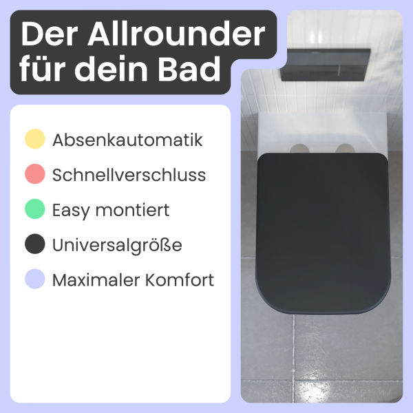 WC-Sitz Helma | Absenkautomatik & Schnellverschluss | instmaier