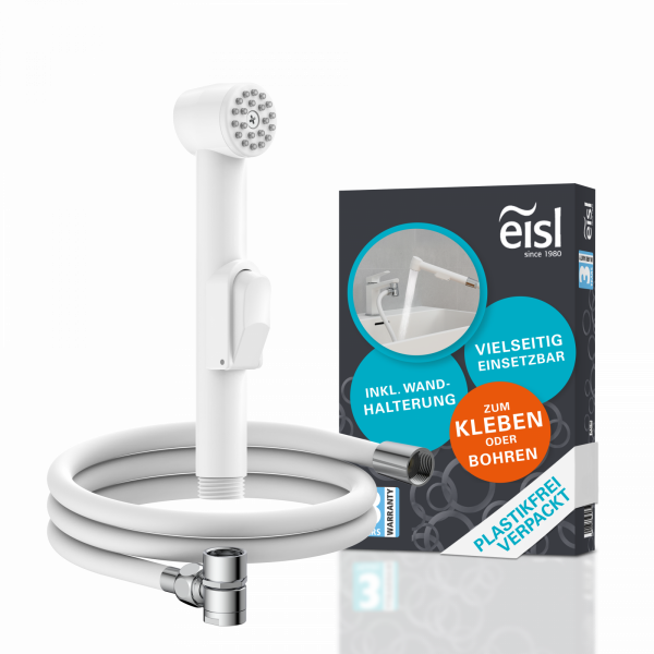 Waschbecken Handbrause, Bidet Handbrause, mit Wandhalterung und Brauseschlauch, Weiß
