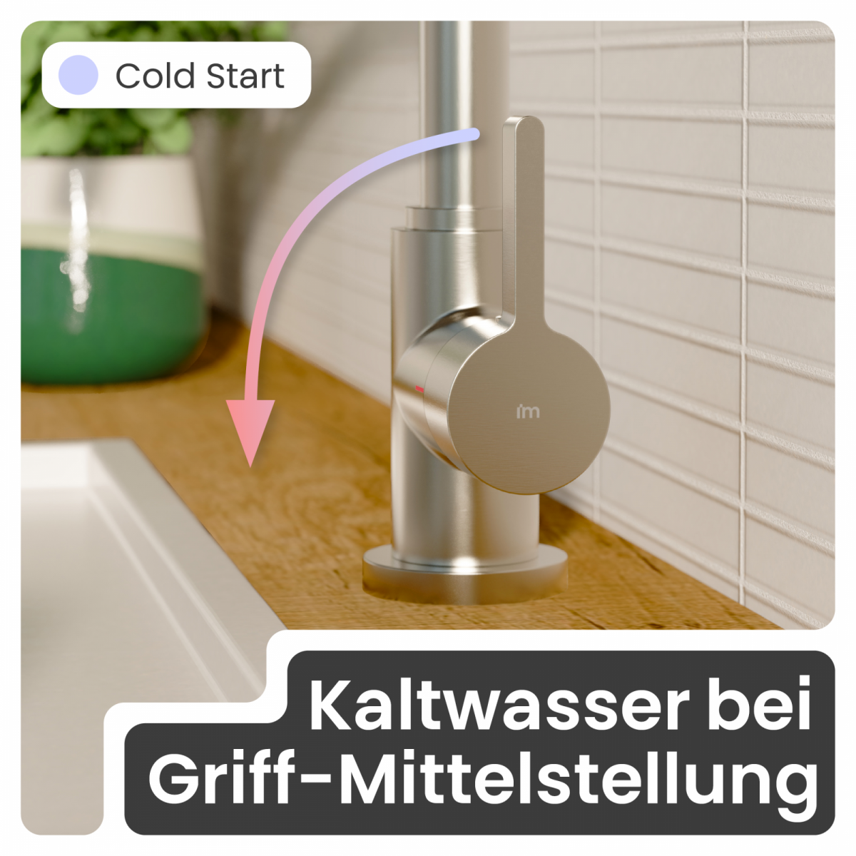 Küchenarmatur Leona | Verbrühschutz & 360° schwenkbar | instmaier