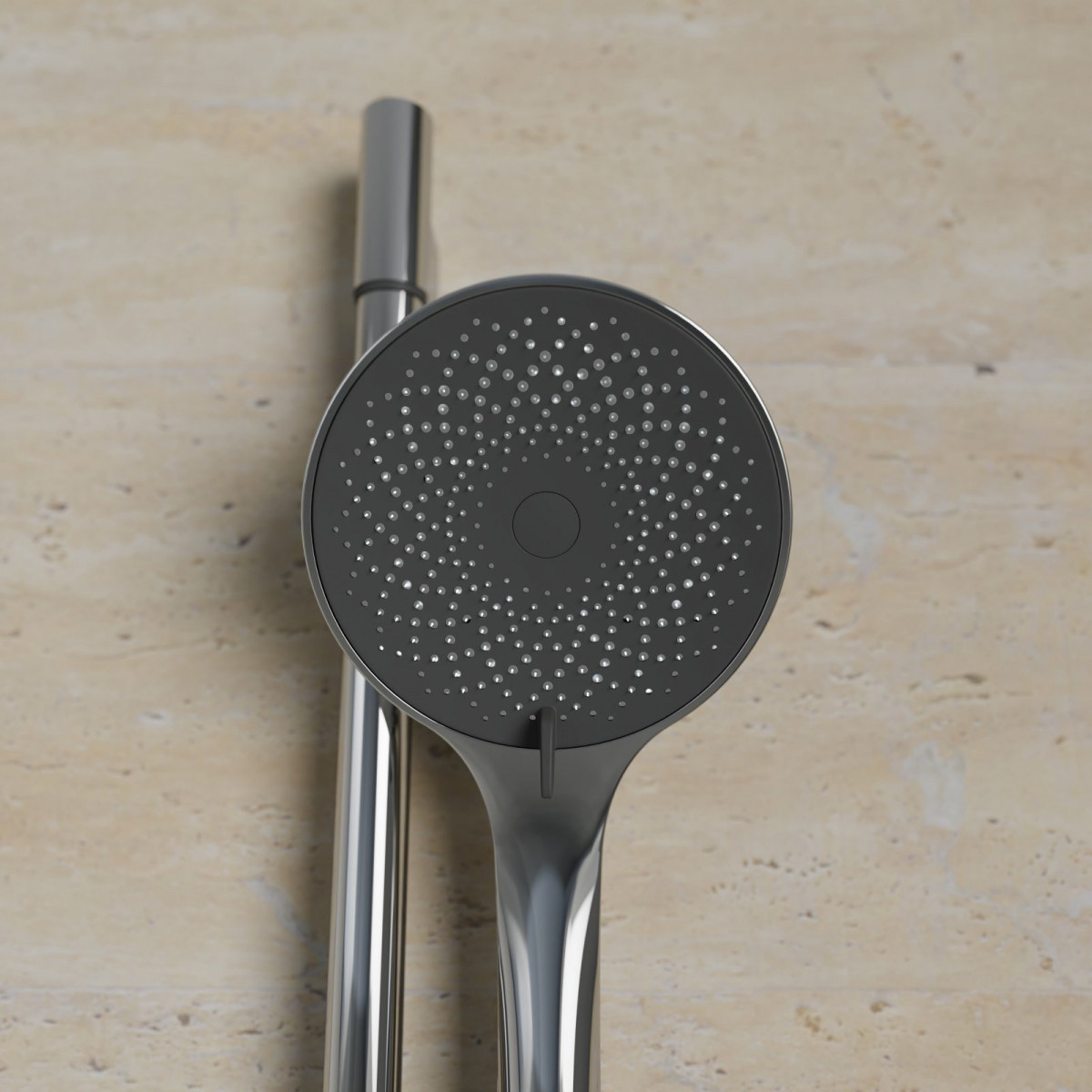 CAPRI Stangenbrauseset • Chrom/Anthrazit