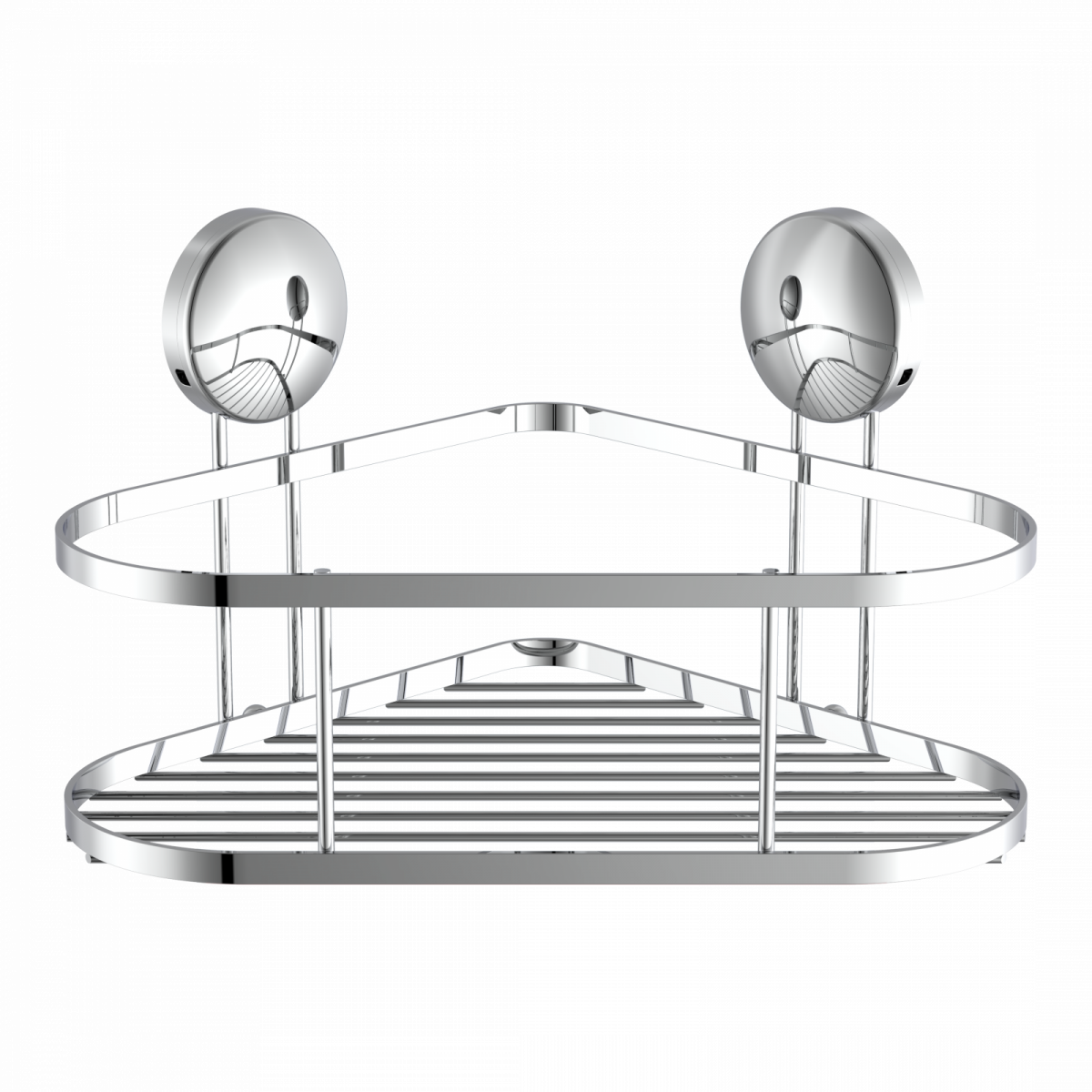 Duschablage, chrom, eckig, zum Kleben oder Schrauben