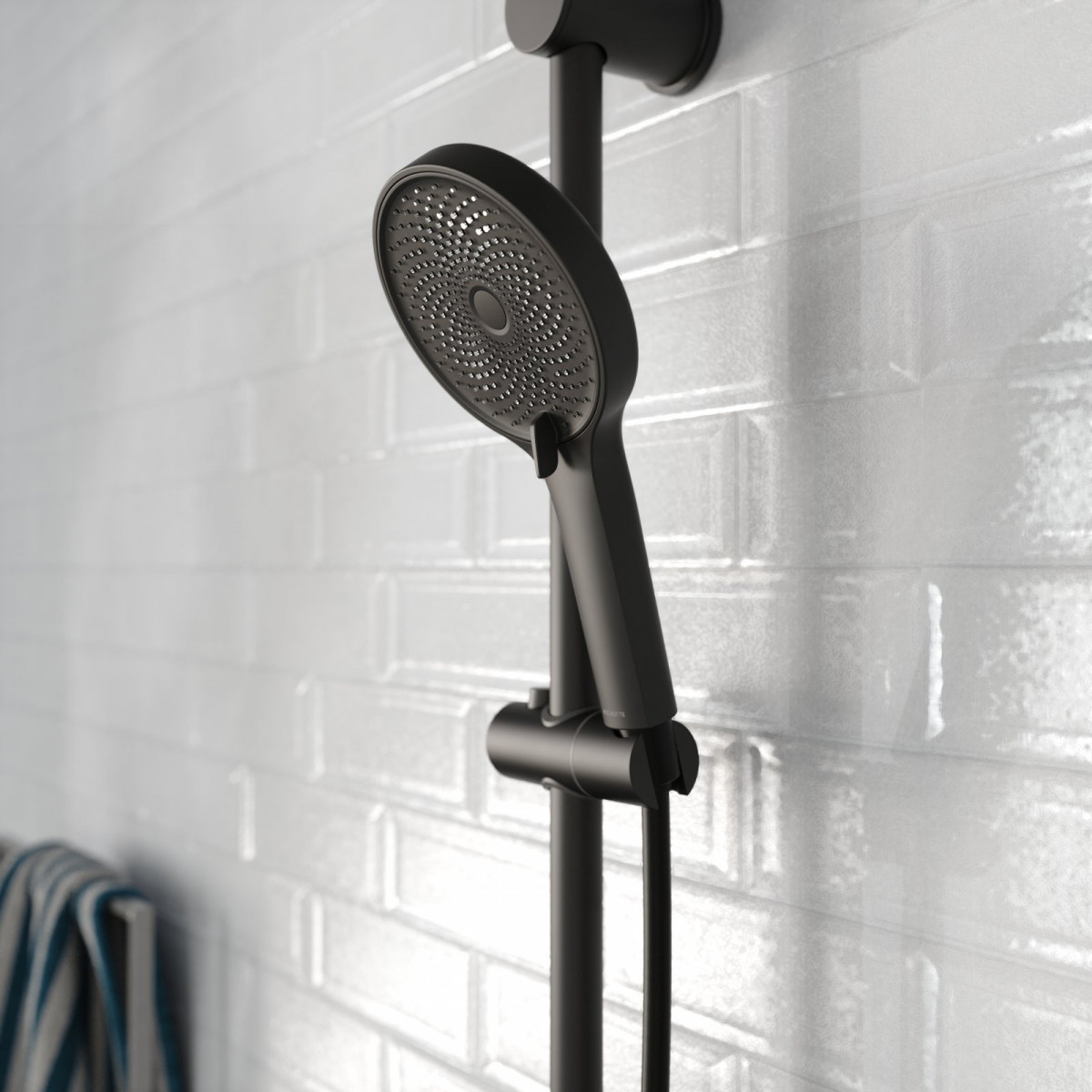 SAMOA RAIN Duschkopf, wassersparend, Schwarz matt