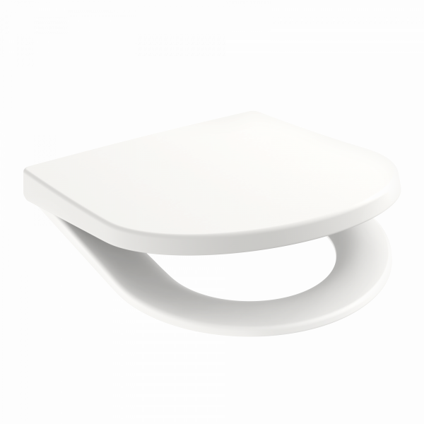 WC-Sitz Helma TÜV geprüft, in Weiß mit Absenkautomatik und Schnellverschluss, D-Form