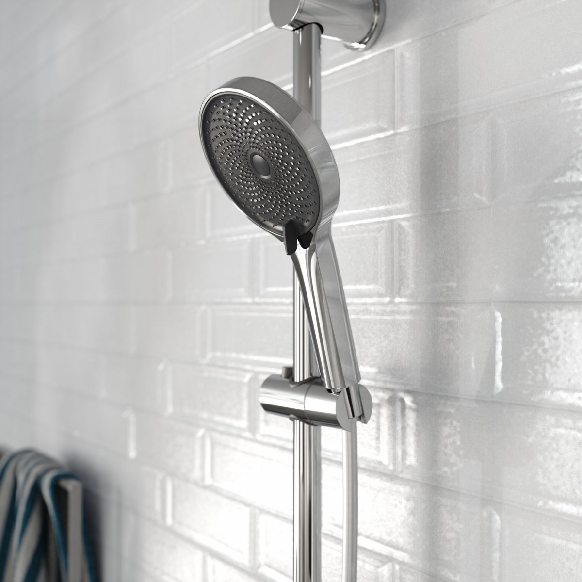 SAMOA RAIN Duschkopf, wassersparend, Chrom/Anthrazit