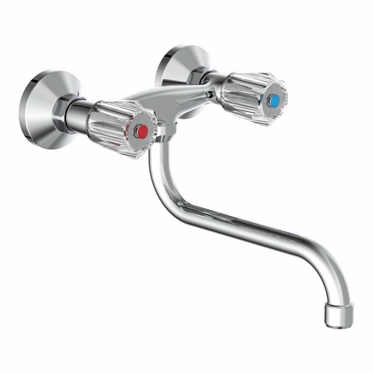 BRILLANT Wand-Spültischarmatur, Chrom