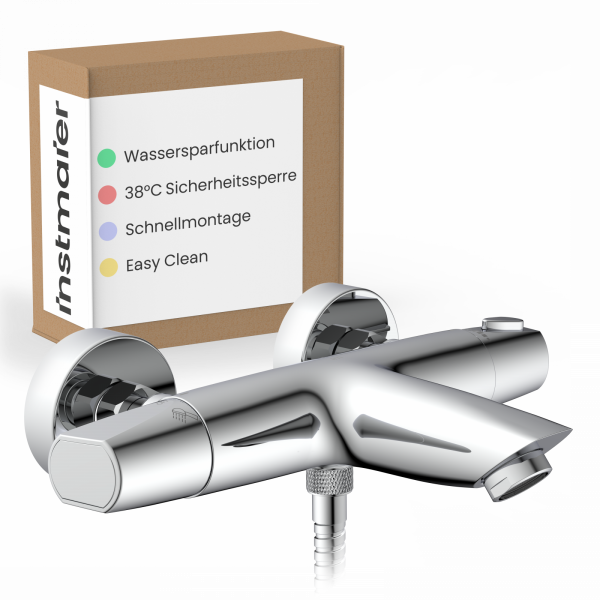 Badewannenarmatur Beatrice, in Chrom mit Thermostat