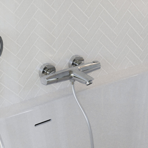 Badewannenarmatur Beatrice, in Chrom mit Thermostat