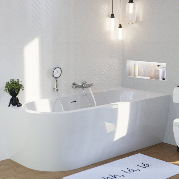 Badewannenarmatur Beatrice, in Chrom mit Thermostat