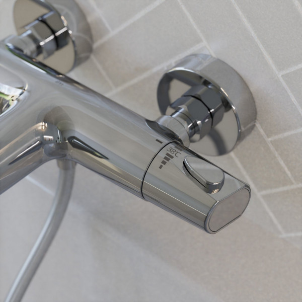 Badewannenarmatur Beatrice, in Chrom mit Thermostat