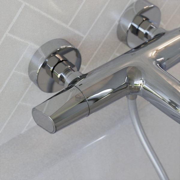Badewannenarmatur Beatrice, in Chrom mit Thermostat