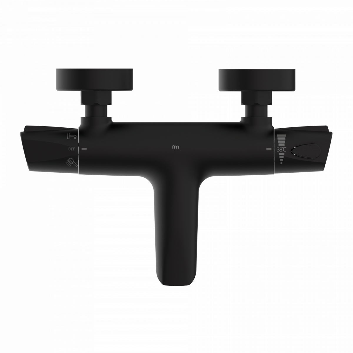 Badewannenarmatur Beatrice, in Schwarz matt mit Thermostat