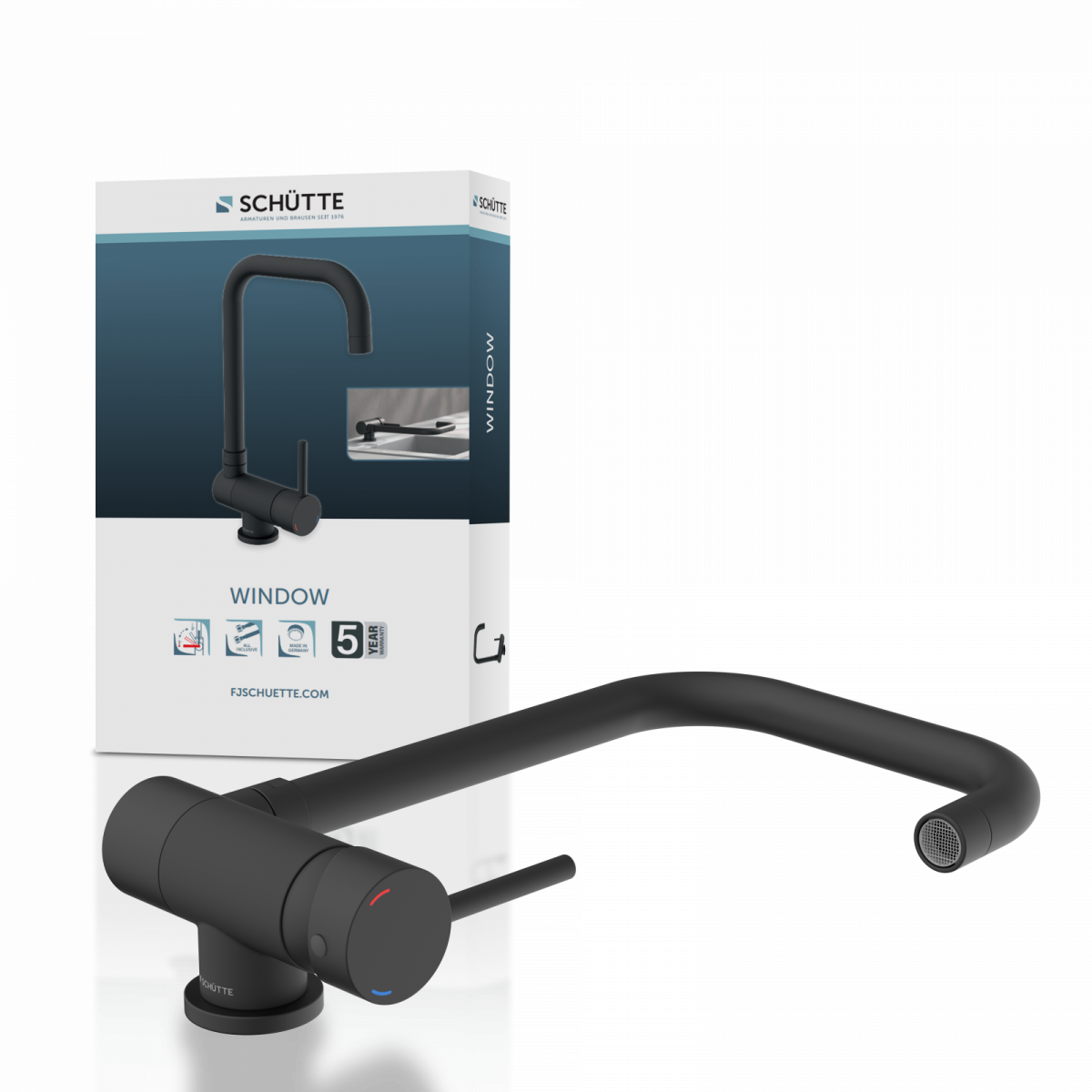 WINDOW Spültischarmatur, Schwarz matt