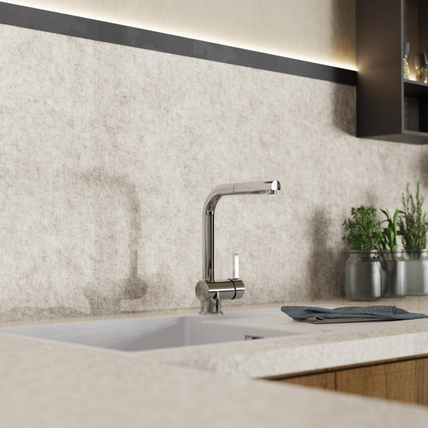 WK 4 Pro in Chrom, Küchenarmatur mit herausziehbarem Auslauf
