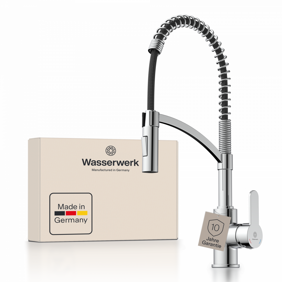 WK 3 in Chrom, Küchenarmatur mit innovativem Spiralfeder-Design