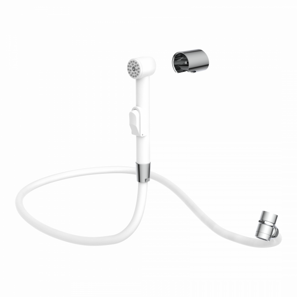 Waschbecken Handbrause, Bidet Handbrause, mit Wandhalterung und Brauseschlauch, Weiß