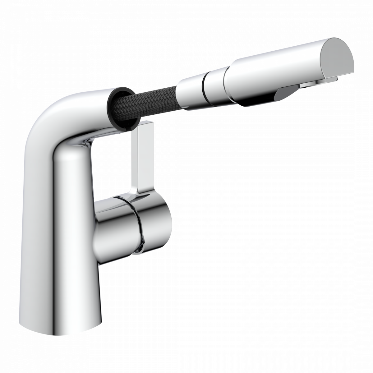 Waschtischarmatur COOL, mit herausziehbarer Haarbrause, Chrom