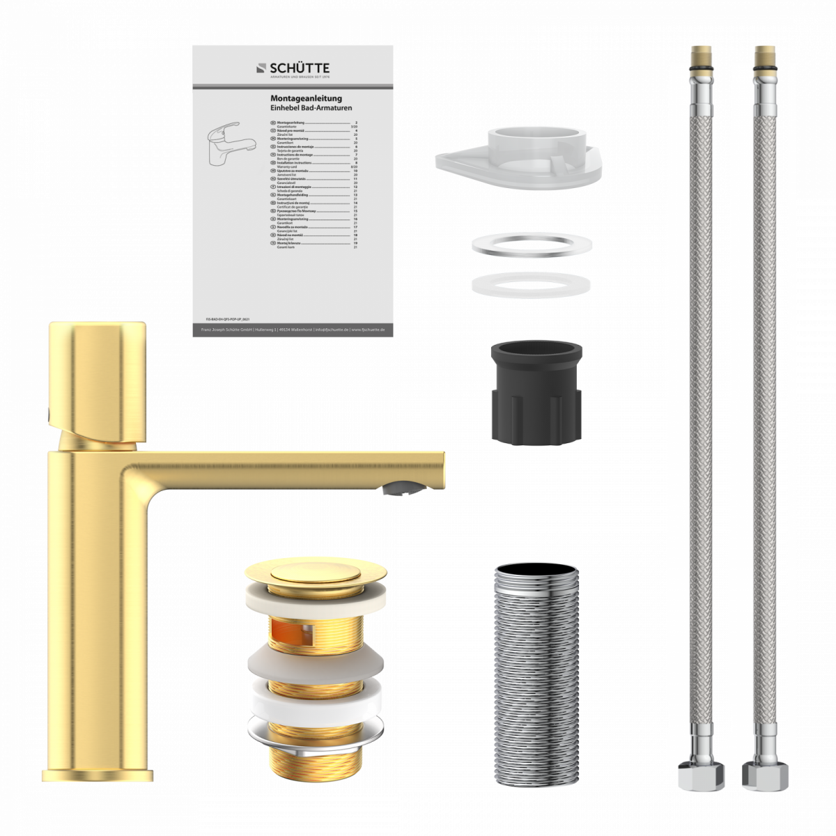 NEW YORK Waschtischarmatur, Gold matt