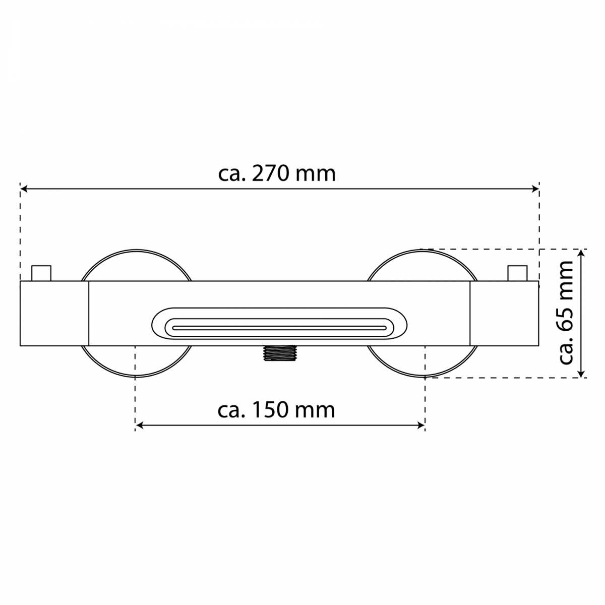 Badewannenarmatur CARNEO, Sicherheitssperre bei 38°C, Chrom