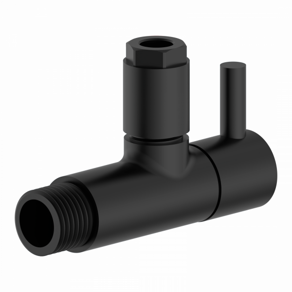Universal Eckventil mit Schnellverschluss Schwarz