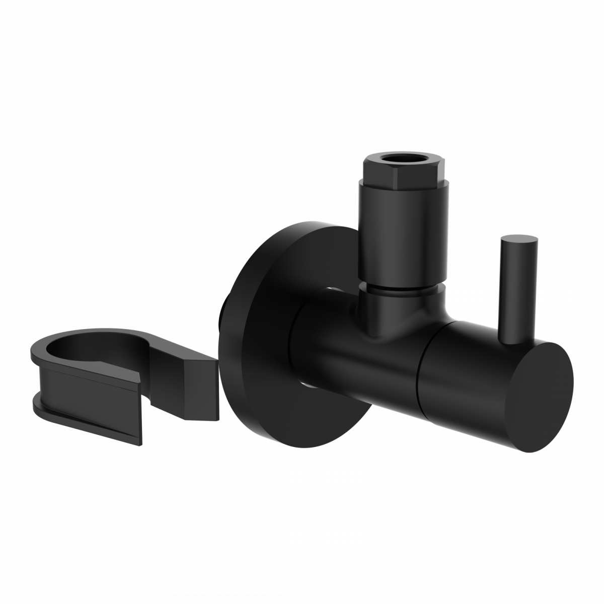 Universal Eckventil mit Schnellverschluss Schwarz