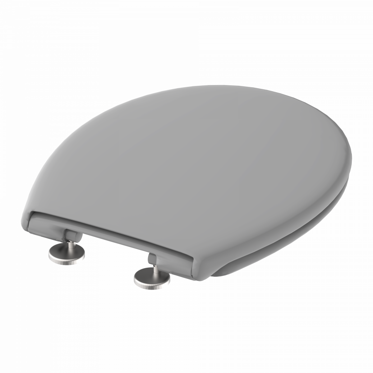 WC-Sitz Alma Made in Germany, in Grau mit Absenkautomatik und Schnellverschluss, O-Form