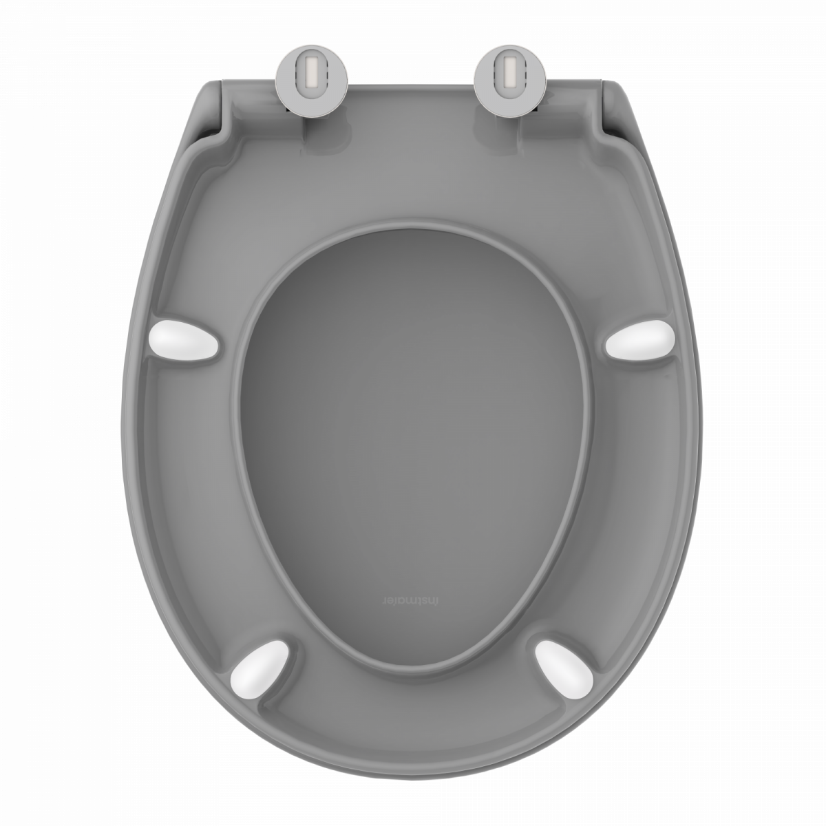 WC-Sitz Alma Made in Germany, in Grau mit Absenkautomatik und Schnellverschluss, O-Form
