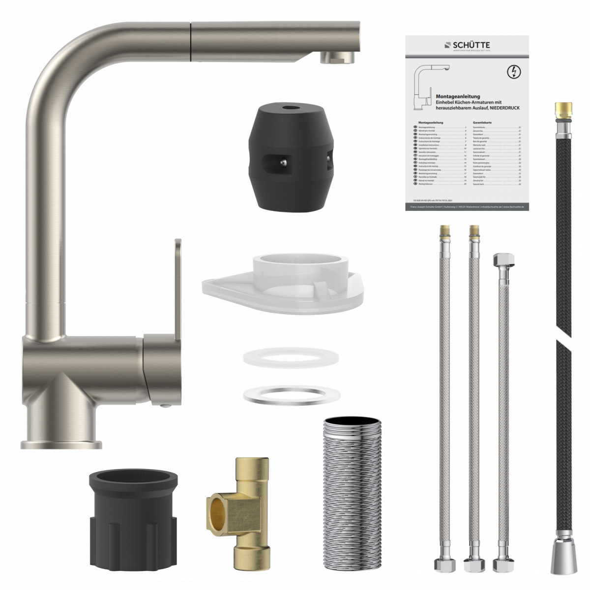 LONDON Spültischarmatur, Niederdruck, Edelstahl