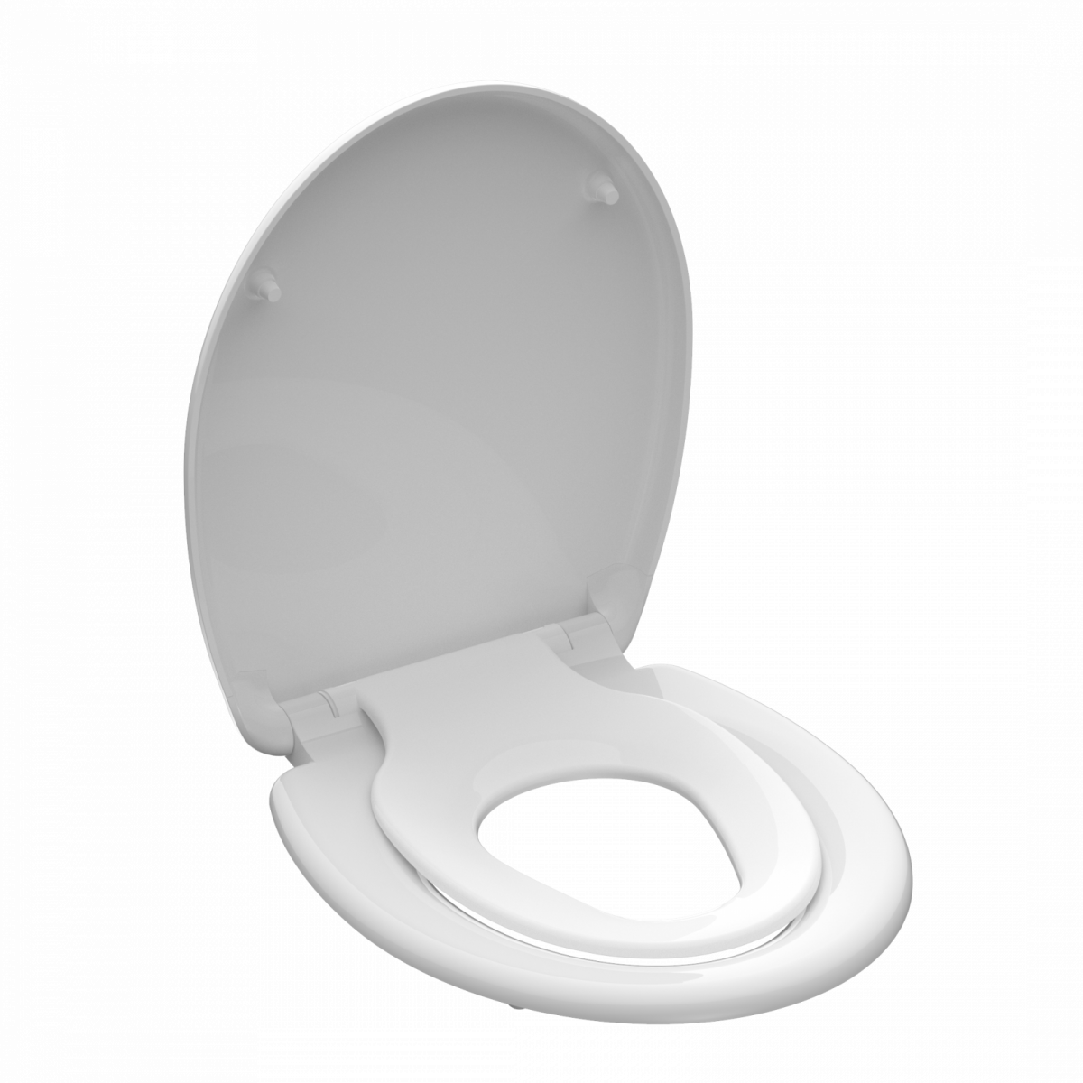 Duroplast WC-Sitz FAMILY WHITE, mit Absenkautomatik und Schnellverschluss