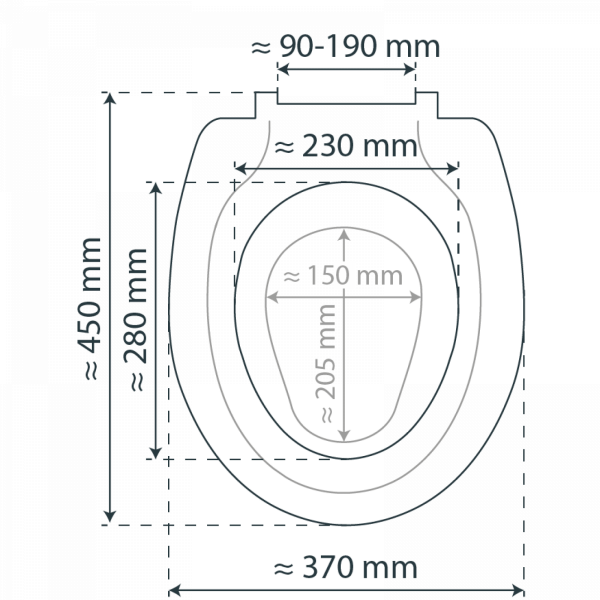 Duroplast WC-Sitz FAMILY WHITE, mit Absenkautomatik und Schnellverschluss