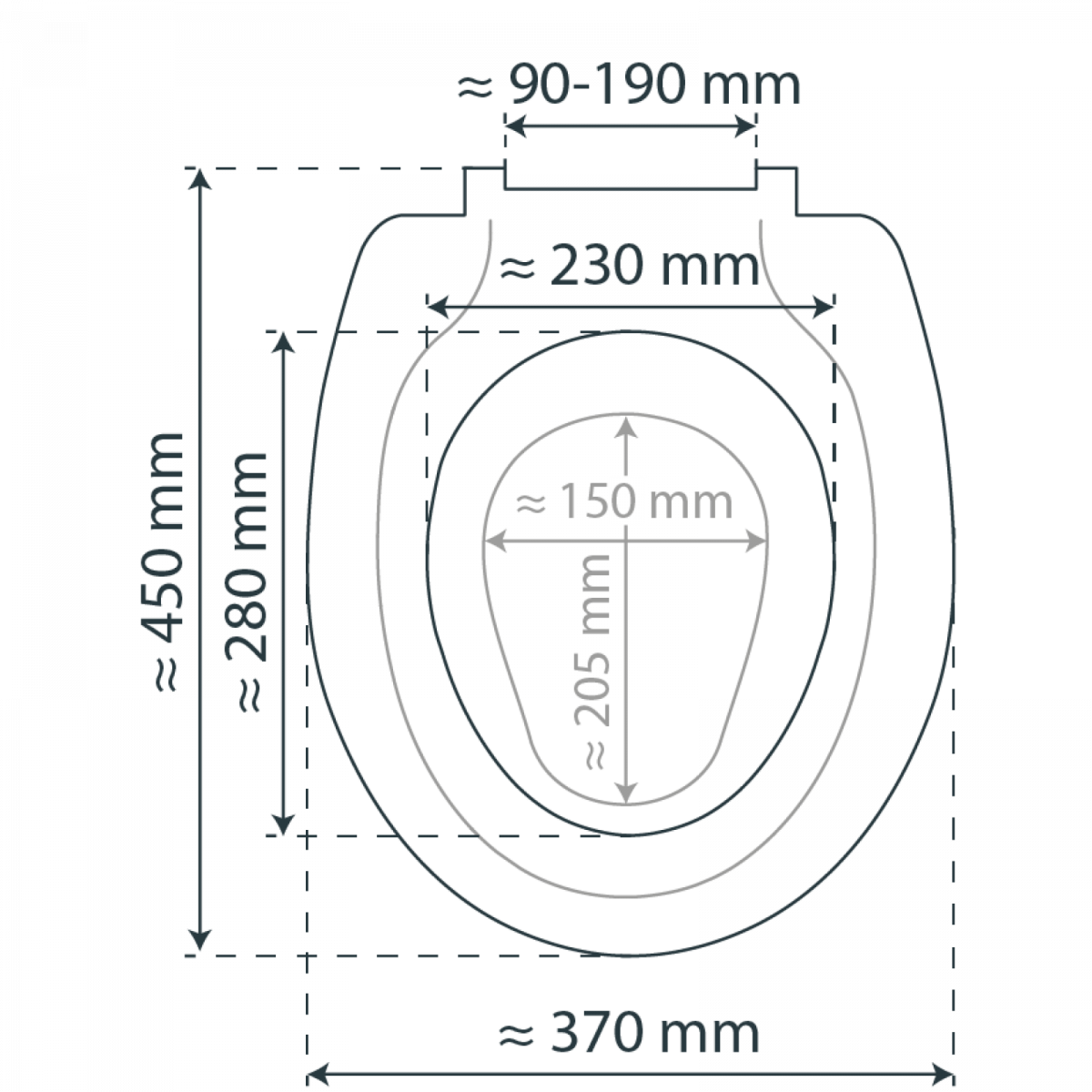 Duroplast WC-Sitz FAMILY WHITE, mit Absenkautomatik und Schnellverschluss