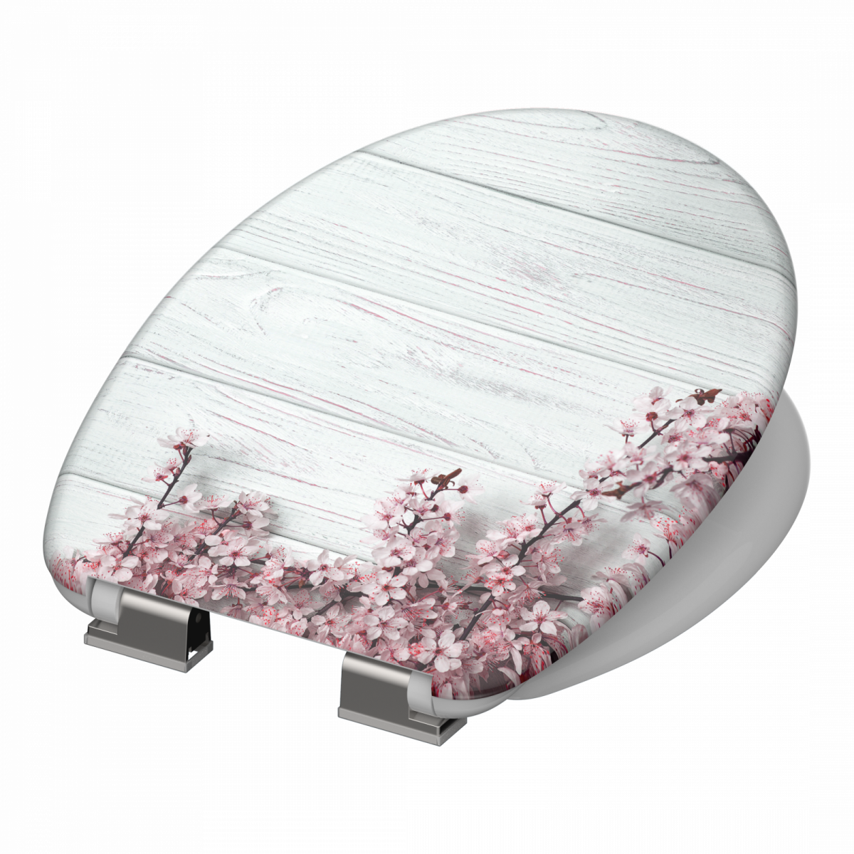 Duroplast WC-Sitz FLOWERS und WOOD, mit Absenkautomatik