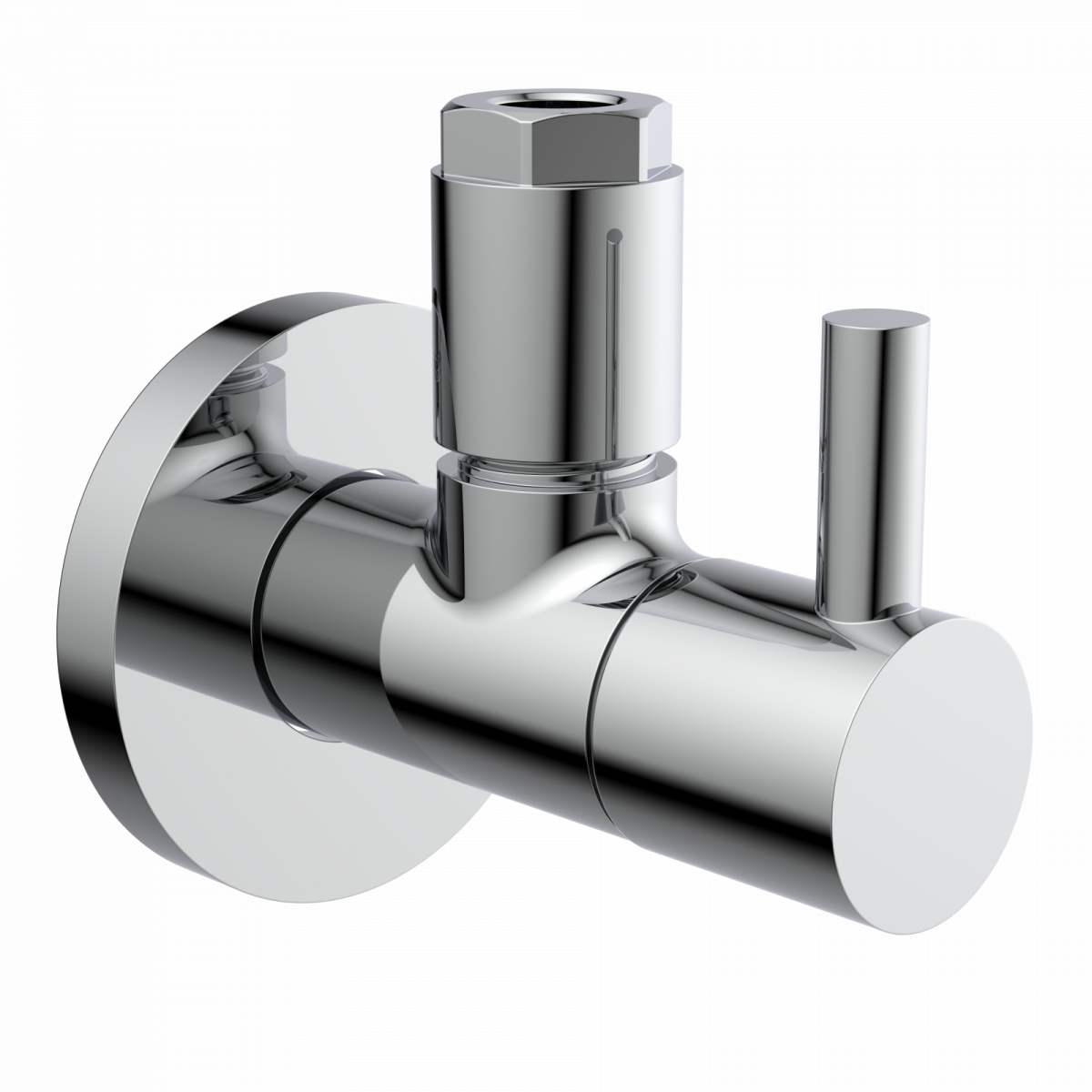 Universal Eckventil mit Schnellverschluss in Chrom