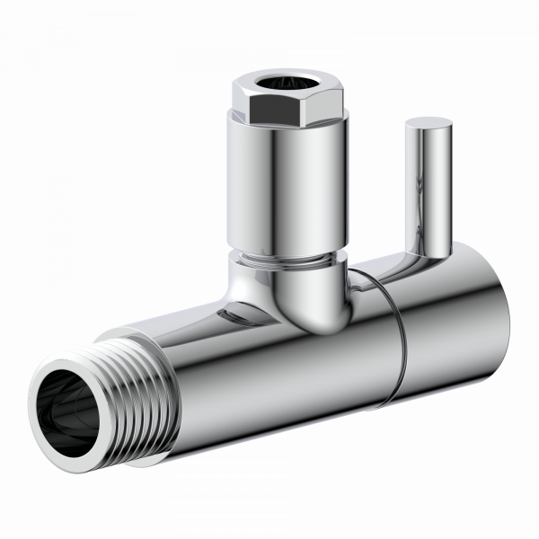 Universal Eckventil mit Schnellverschluss in Chrom