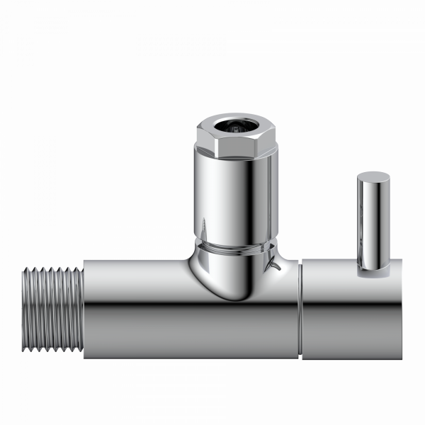 Universal Eckventil mit Schnellverschluss in Chrom