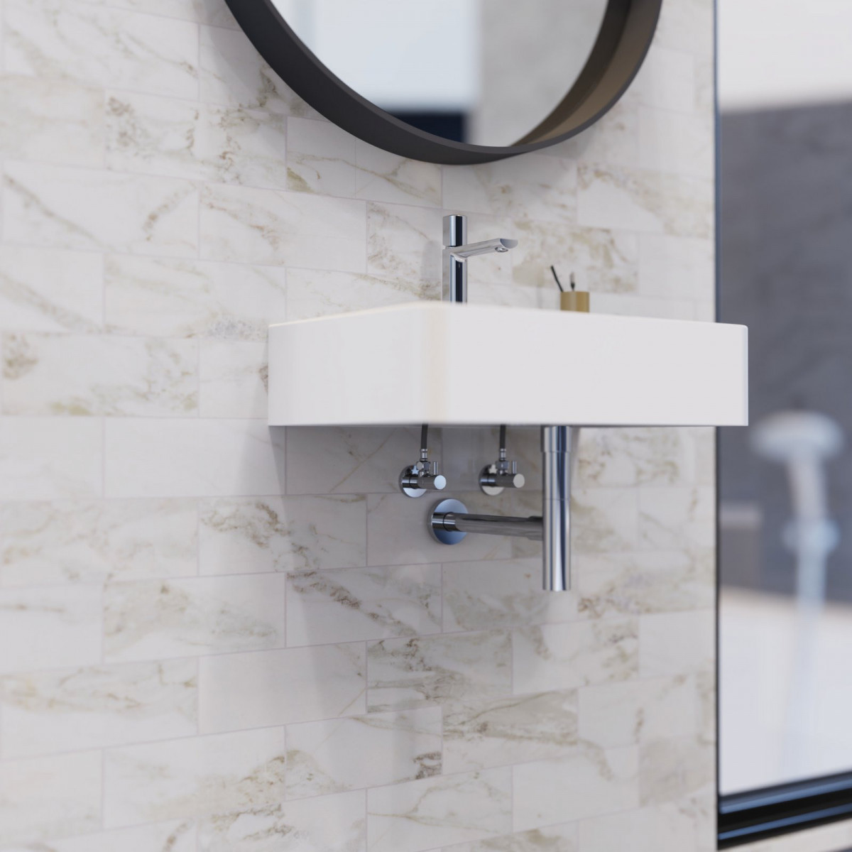 Universal Eckventil mit Schnellverschluss in Chrom