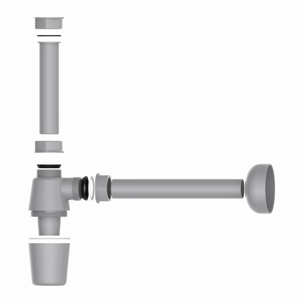 ECO-SAVE KS Flaschensiphon, Grau, 1 1/4\"x32 mm, Siphons, wasseranschluss"