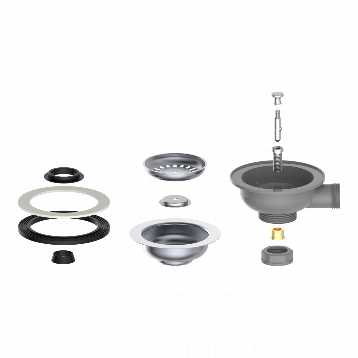 ECO-SAVE Korbventil, Grau, 1 1/2" AG"