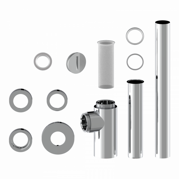 Design-Flaschensiphon, Chrom, 1 1/4" x 32 mm"