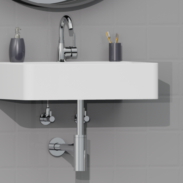 Design-Flaschensiphon, Chrom, 1 1/4" x 32 mm"