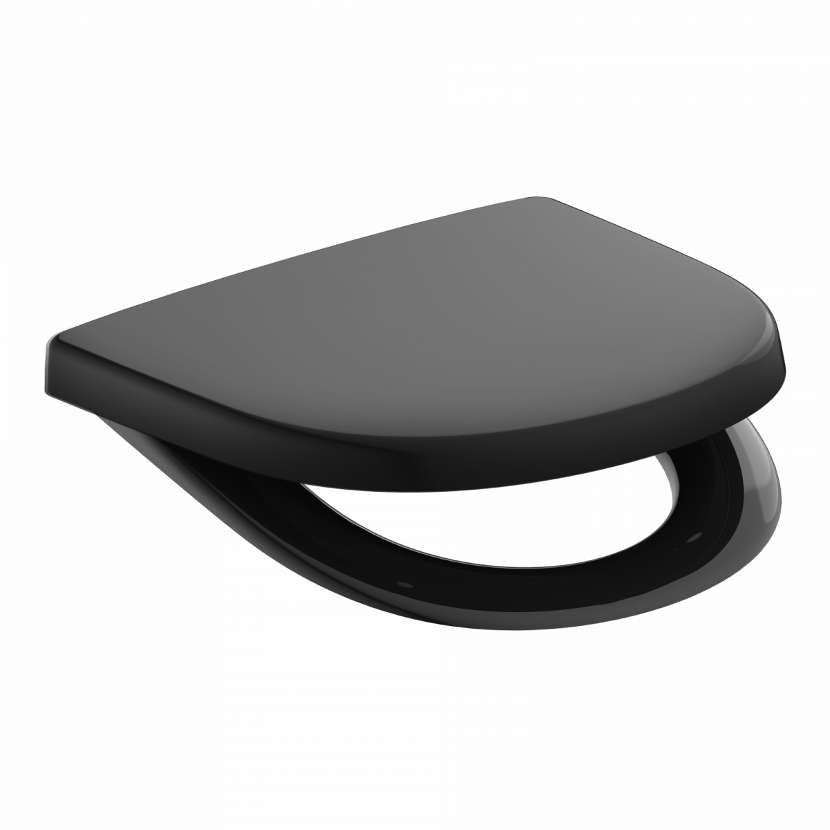 WC-Sitz Alma Made in Germany, in Schwarz mit Absenkautomatik, D-Form