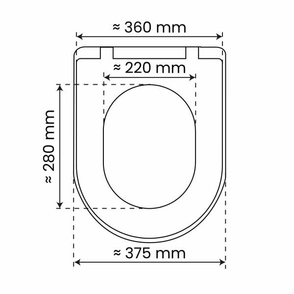 WC-Sitz Alma Made in Germany, in Schwarz mit Absenkautomatik, D-Form