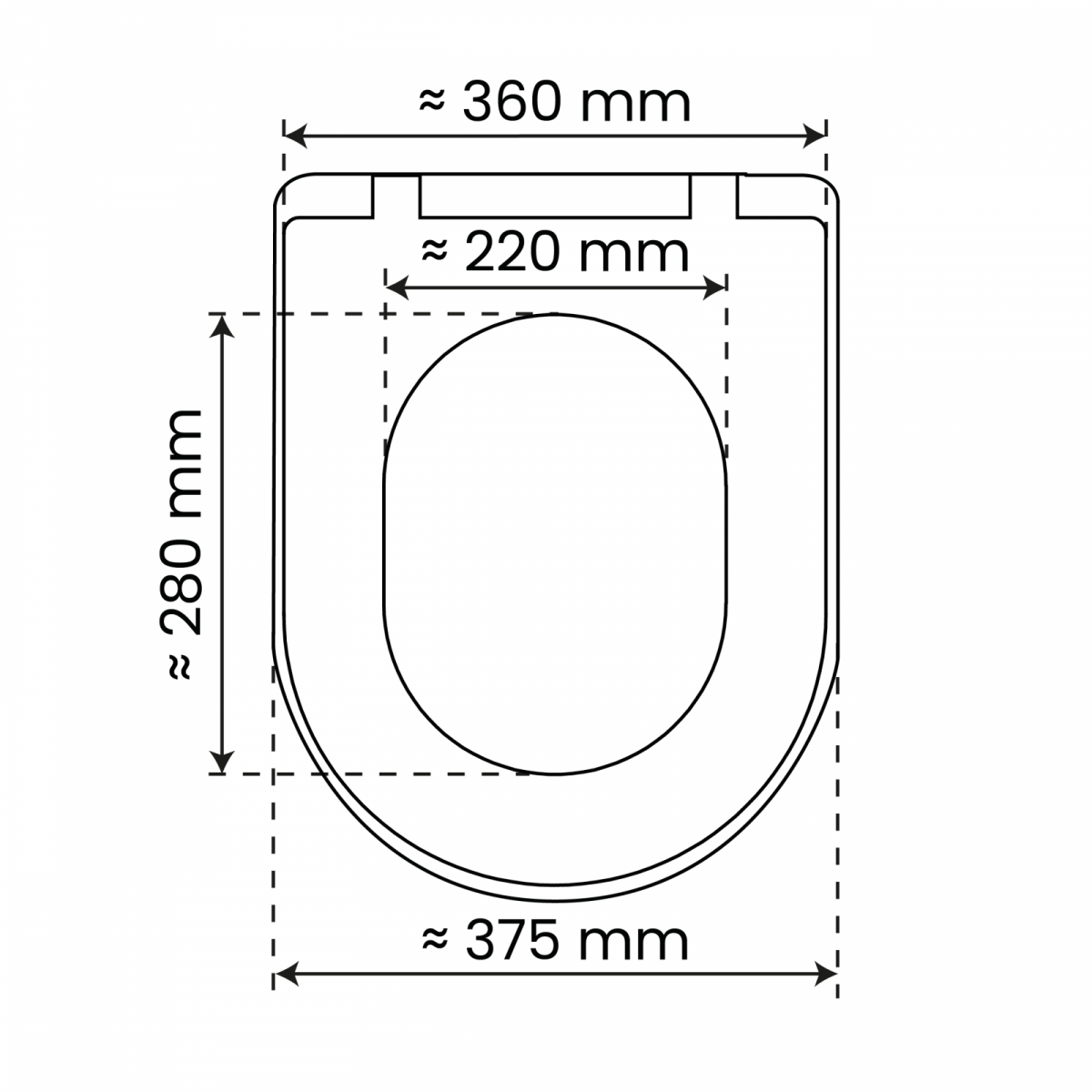 WC-Sitz Alma Made in Germany, in Schwarz mit Absenkautomatik, D-Form